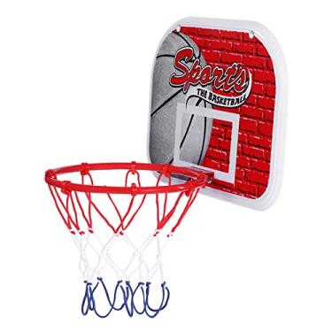 Imagem de de Cesto Infantil Em Interior Com Kit de Argola de Backboard - Porta e W Monted Basketb Set, Brinquedo para, SM Basketb Hoop para F (1 bola na trombeta)