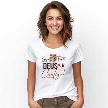 Imagem de Camiseta Feminina Evangelica Crista Lindas Estampas Religiosas - Fatto