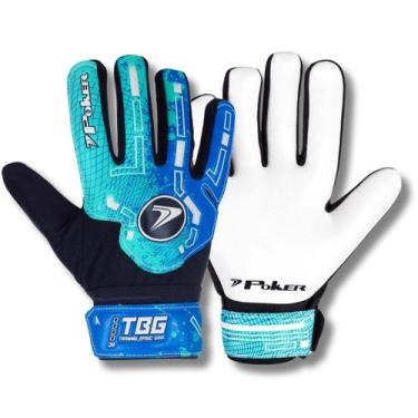 Imagem de Luva de Goleiro Infantil Training Basic Júnior - POKER, Azul, 6