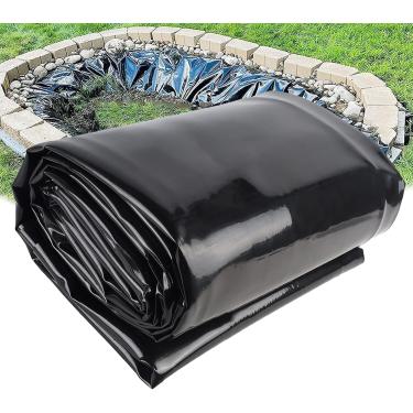 Imagem de Membrana de piscina de jardim, forro de polietileno de alta densidade durável e flexível HDPE para lagos de peixes revestimentos pré-formados para proteção duradoura Paisagismo flexível, 20s, 10 * 15