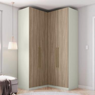 Imagem de Guarda-Roupa Solteiro Modulado Seletto 4 Portas 3 Gavetas Me27 Areia/J