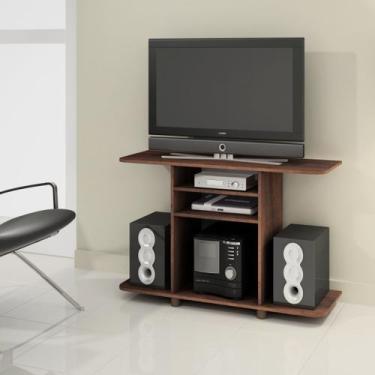 Imagem de Rack Estante Para TV Compacto Sala de Estar Quarto - Café - Full Econo