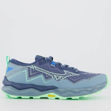 Imagem de Tênis Mizuno Wave Daichi 9 Azul e Verde  unissex