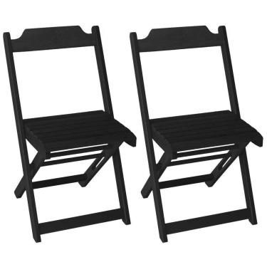 Imagem de Conjunto 2 Cadeiras Dobrável Em Madeira Maciça