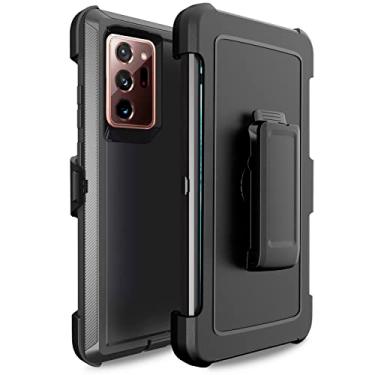 Imagem de Bisbkrar Capa para Samsung Galaxy Note 20 Ultra 5G, [grau militar] proteção à prova de choque, capa de telefone resistente para Note 20 Ultra de 6,9 polegadas (com clipe de cinto) (preta)