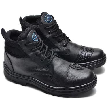 Imagem de Bota Motociclista Masculina Couro Cano Médio Confortável - ClaCle, 39,