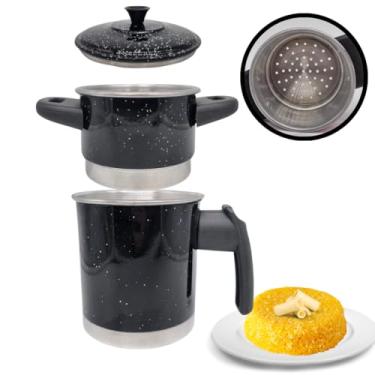 Imagem de Cuscuzeira Pequena Individual Nordestina Preto Nº 10 – Tradição e Sabor na Sua Cozinha