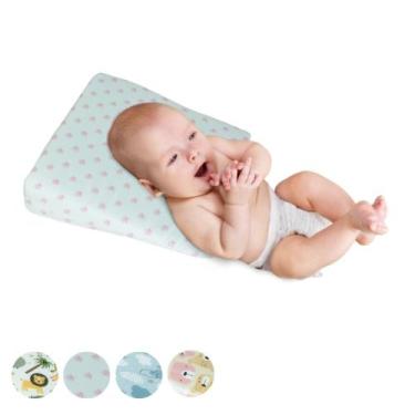 Imagem de Travesseiro Anti Refluxo Bebê C/ Enchimento + Capa Removível - Maria's