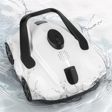 Imagem de Limpador Robótico De Piscina Sem Fio, Aspirador De Piscina Para Piscina Acima Do Solo, Lats 130 Minutos, Aspirador De Robô De Piscina Com Estacionamento Próprio, Para Piscinas De 80㎡