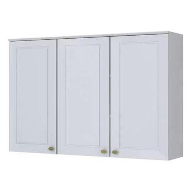 Imagem de Armário Aéreo 3 portas 120cm Americana Branco - Móveis Henn, Branco HP