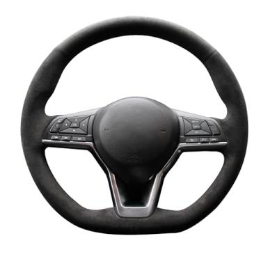 Imagem de Alfanxi Hand Stitch Steering Wheel Cover Fits Alcantara Material for Kia K5 Optima Ceed Forte Cerato 2019-2022 (No Stripes)