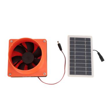 Imagem de Espaço de exaustão com energia solar 10W 5V ABS monocristalino de silício Painel solar Ventilation Fan Kit para galinheiro redondo para animais de estimação galinheiro