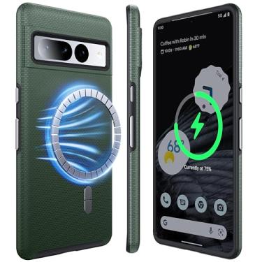 Imagem de NJROW Capa magnética forte para Google Pixel 7 Pro compatível com MagSafe [2024 atualizado] [camada dupla resistente] [à prova de choque militar] capa robusta para celular Google Pixel 7 Pro fina