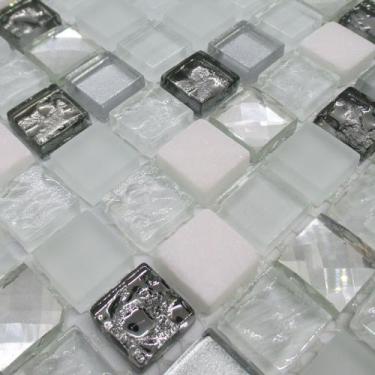 Imagem de Pastilha de Vidro Pedra Opala Mescla 30x30cm - La Bella Griffe