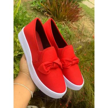 Imagem de Tênis Feminino Slip On Confortável Mule Casual Iate Confortável Dia a 