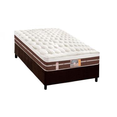 Imagem de Cama Box Solteiro: Colchão Molas Ensacadas Castor Pocket Silver Air Híbrido + Base Brow...