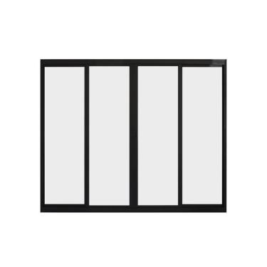 Imagem de Janela De Alumínio De Correr 100x120cm 4 Folhas Preto