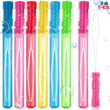 Imagem de AuroTops 36PCS Big Bubble Wands Bulk for Kids, 15 Inches Bubble Wand Bulk in 6 Colors, Bubble Party Favor Supply for Summer Indoor/Outdoor Activities, Easter, Goodie Bags, Birthday