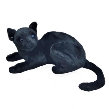 Imagem de Gato Preto Pelúcia 35 C M Comp. Deitado