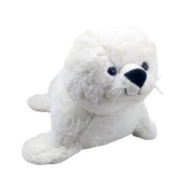 Imagem de Foca Pelúcia Branca Com 30 Cm Comprimento