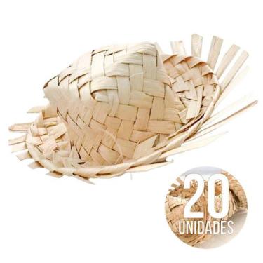 Imagem de Mini Chapéu de Palha Desfiado Festa Junina - 20 Unidades - Extra Festa