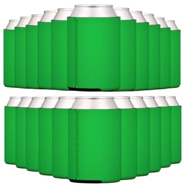 Imagem de TahoeBay Refrigeradores De Latas Neoprene Para Sublimação (Pacote Com 50), Manga Isolante Cerveja 12 Oz Refrigerantes, Bebidas Geladas Isoladas, Garrafas - Htv, Lembrancinhas Personalizadas Festas (