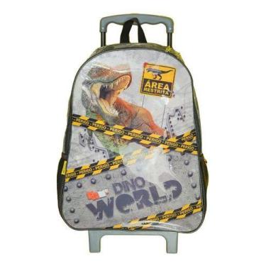 Imagem de Mochila Carrinho Dino World T-rex Cinza Pacific - Napolestore