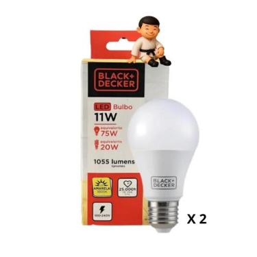 Imagem de Kit com 2 black & decker lâmpada led bulbo a60 11w 3000k 100-240v - 00