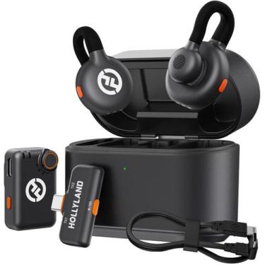 Imagem de Microfone Sem Fio Hollyland Lark M2S Lavalier Combo, preto