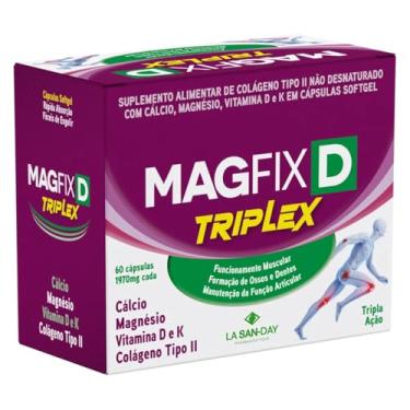 Imagem de Magfix Triplex 60 Cápsulas SoftGel - Promove saúde óssea, muscular e articular, com uma fórmula de tripla ação