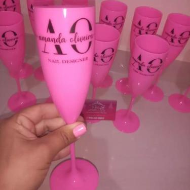 Imagem de Taça champanhe Personalizada - acrílico 180ml - diversas cores, pink,b