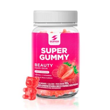 Imagem de Super Gummy Beauty Hair & Skin Sabor Morango - 30 Gomas