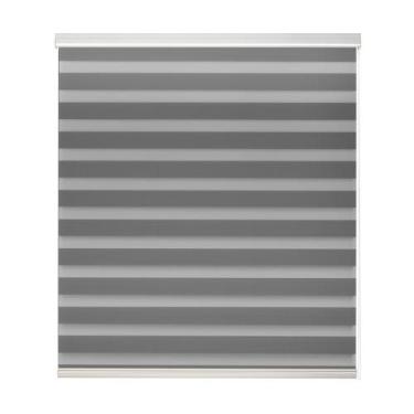 Imagem de Persiana Rolo Zebra Bando Larg 2,00 X Alt 1,40 Bege, Branco, Cinza, Pr