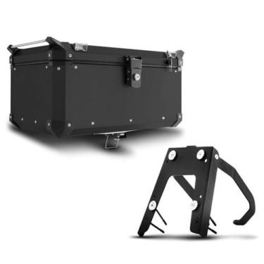 Imagem de Bau Moto Top Case Roncar 56l + Base de Fixação Bmw F 800 2007/15 Preto