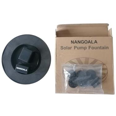 Imagem de NANGOALA Fontes de água movidas a energia solar, fontes de água decorativas para jardim, pátio e gramado, bomba de fonte de banho solar flutuante submersível de 1,5 W para pássaros