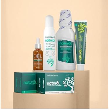 Imagem de Kit Família Natural - 1 Sabonetes de Camomila, 1 Sabonetes de Argila Branca, 1 Desodorante de Camomila, 1 Creme Dental CBA, 1 Sérum Facial e 1 Enxaguante Bucal de Limão e Gengibre