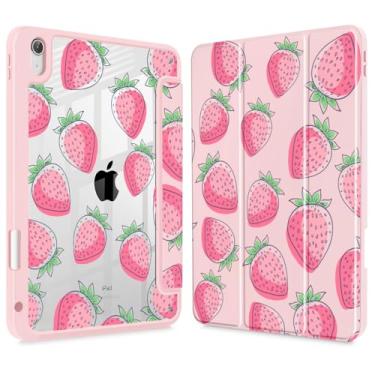 Imagem de Lepeoac Capa para iPad de 11 polegadas A16 2025 geração 11ª / iPad 11 polegadas 2022 10ª geração, porta-lápis embutido com capa à prova de choque, capa traseira transparente transparente, despertar