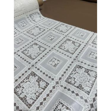 Imagem de Toalha de Mesa Plástica Rendada - Corte RETO 1 mt - Leia descrição Toa