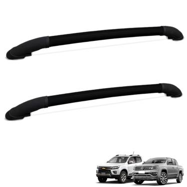 Imagem de Rack Teto Longarina S10 Frontier Hilux Amarok Elegance Aço Carbono Preto Bepo
