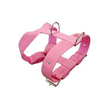 Imagem de Peitoral Coleira Para Cachorro Grande Super Reforçado Tração Costurado(ROSA,P)