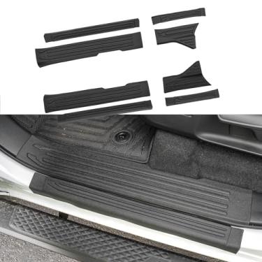 Imagem de Zekzoop Protetor de soleira de porta compatível com Toyota 4Runner 2025 protetor de degrau de borda lateral capa de proteção contra poeira para 4 corredores acessórios externos (interno e externo 8