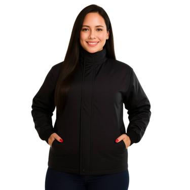 Imagem de Jaqueta Casaco Feminino De Nylon Impermeável Corta Vento