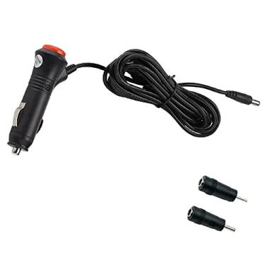 Imagem de REARMASTER Adaptador de fonte de alimentação de isqueiro de carro 12V/24V cabo de extensão macho com botão de interruptor DC 5,5 mm x 2,1 mm/DC 2,5 mm x 0,7 mm/DC 3,5 mm x 1,35 mm