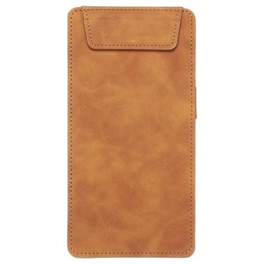 Imagem de PATIKIL A5 Prancheta de couro PU, 10 x 20 cm, pasta magnética executiva com suporte para caneta, organizador de pasta de escritório, quadro de escrita, marrom