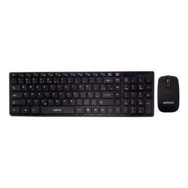 Imagem de Kit De Teclado E Mouse Sem Fio Exbom Bk-s1000 Português Brasil De Cor 