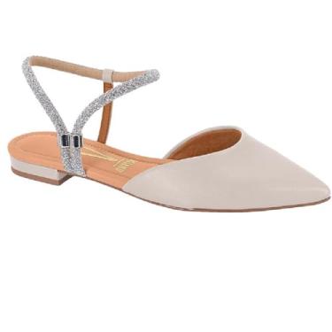 Imagem de Sapatilha Vizzano Ponta Fina Strass Ref 1206.1003.29269 Cinza/cristal Silver/branco 034