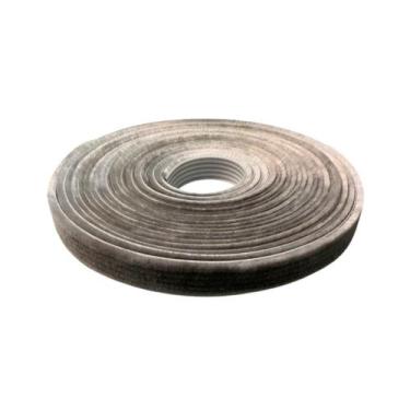 Imagem de Escova fita vedação 20x7 cinza rolo c/10 mts encaixe janela porta alum