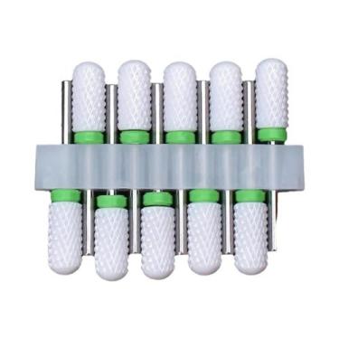 Imagem de Conjunto De Brocas De Cerâmica Para Unhas, 10 Peças Para Máquina Elétr