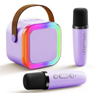 Imagem de Máquina de karaokê Bluetooth portátil Niskite com 2 microfones para cr