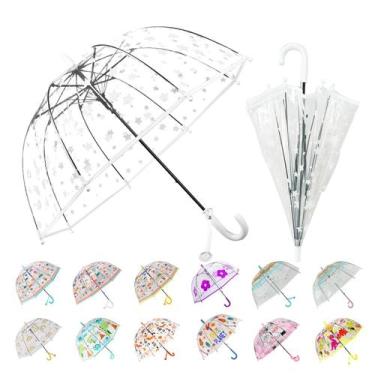 Imagem de Guarda-chuva Bubble Wxjiahetai Kids transparente para chuva